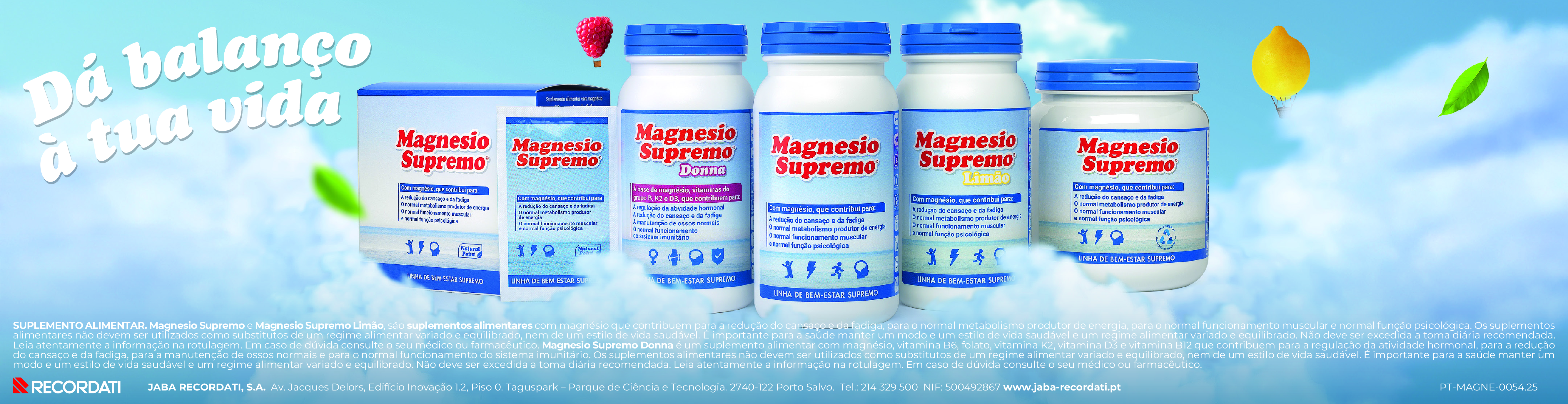 Magnesio Supremo. Dá balaço à tua vida.