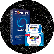 Caixa de preservativos e um suplemento para homem