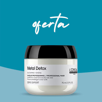 Máscara L'Oréal Metal Detox Série Expert 75 ml com destaque visual para a palavra"oferta"