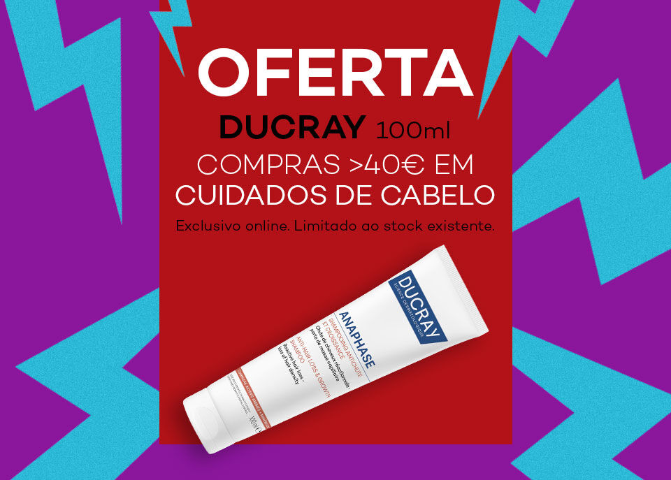 Oferta champô Champô Ducray Anaphase Anti-queda e crescimento capilar, 100ml Oferta champô Champô Ducray Anaphase Anti-queda e crescimento capilar, 100ml