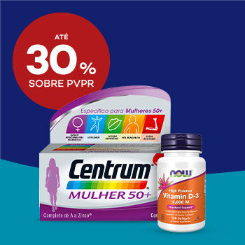 Produtos para o Multivitamínicos com selo de desconto até 30% sobre preço de venda ao público recomendado.