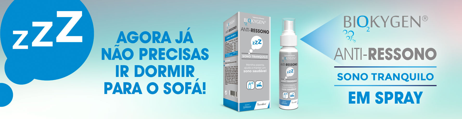 Biokygen Anti-Ressono, sono tranquilo em spray. Agora já não precisas ir dormir para o sofá!