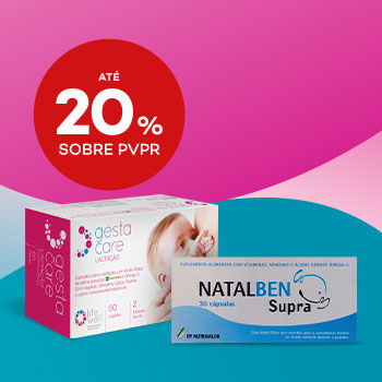 Suplementos para gravidez com selo at&eacute; 20% sobre pre&ccedil;o de venda ao p&uacute;blico recomendado