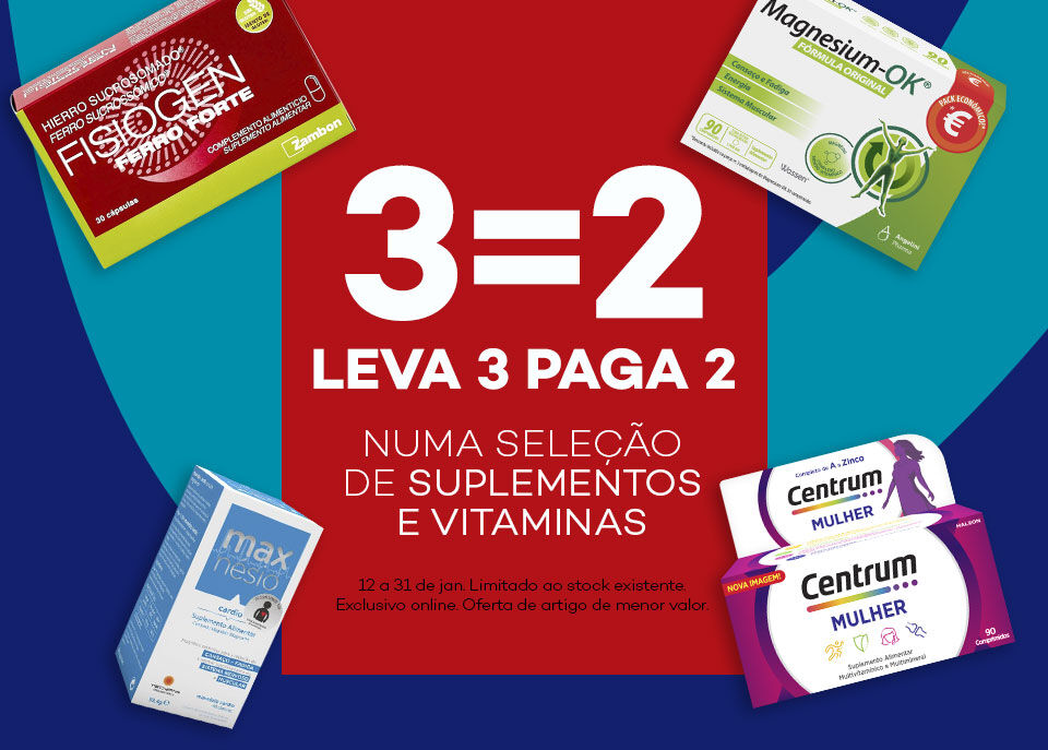 Campanha Leva 3 Paga 2 Suplemento