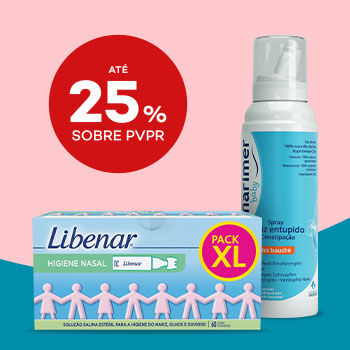 Produtos de Higiene Nasal com selo de desconto at&eacute; 30% sobre pre&ccedil;o de venda ao p&uacute;blico recomendado.