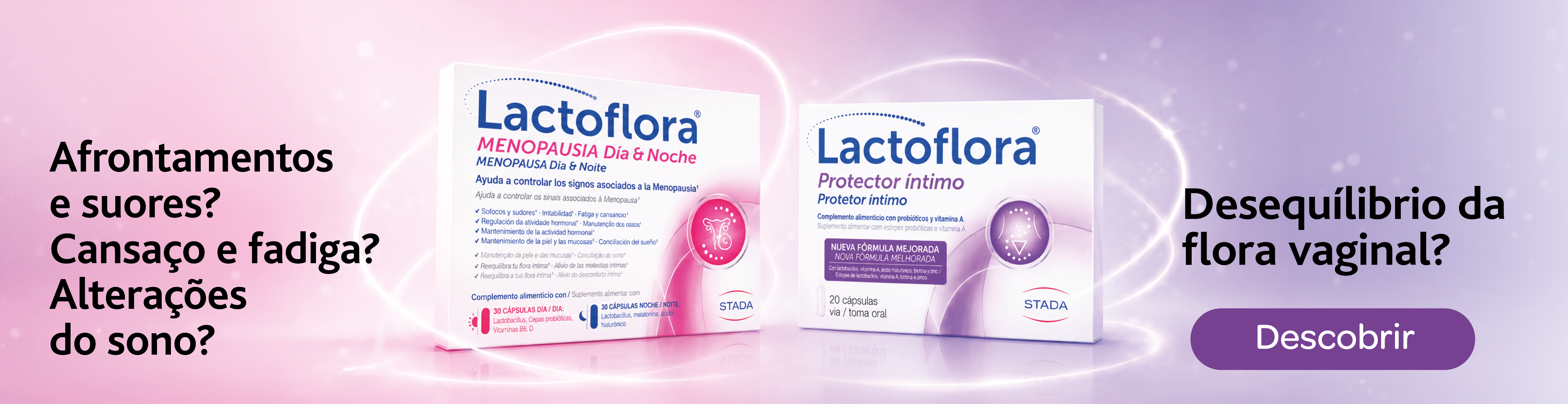 Afrontamentos e suores? Cansa&ccedil;o e fadiga? Altera&ccedil;&otilde;es do sono? Desequil&iacute;brio da flora vaginal? Descobre j&aacute;!