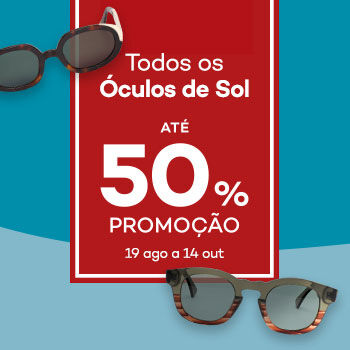 Óculos de Sol com promoção de 50% direto