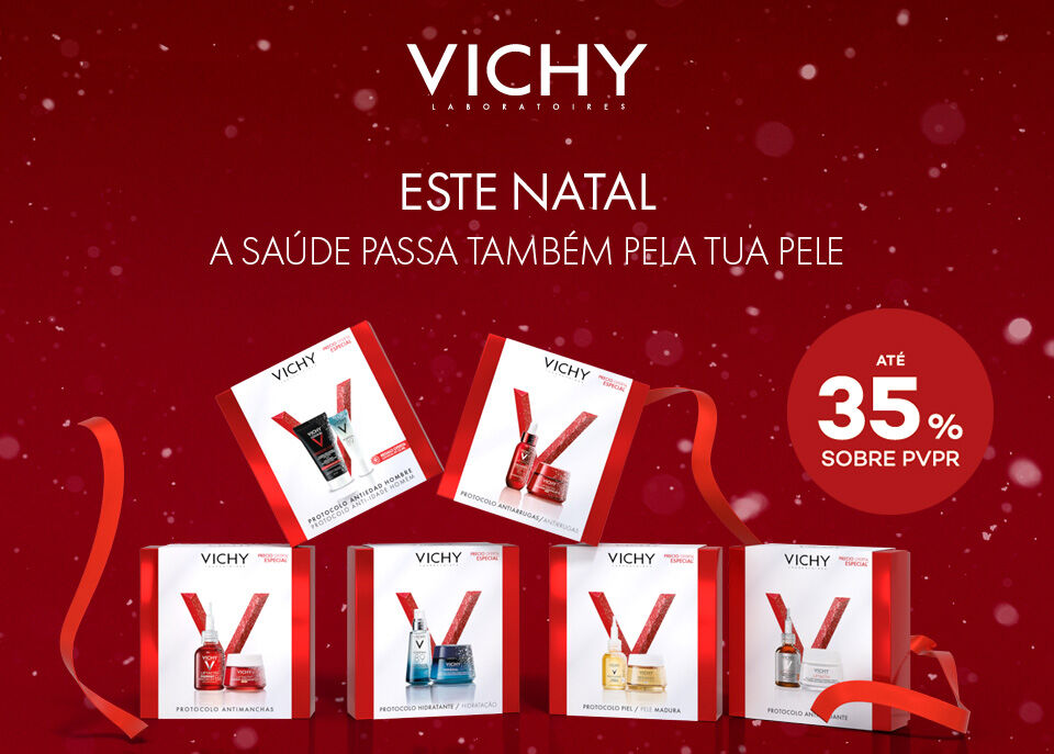 Coffrets Vichy com selo até 35% sobre preço de venda ao público recomendado
