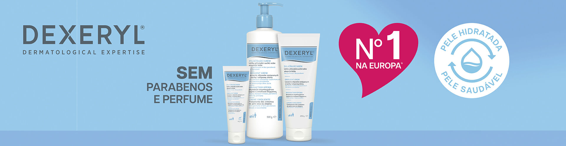 Dexeryl, n&uacute;mero 1 em produtos de beleza para a fam&iacute;lia no canal farmac&ecirc;utico europeu.