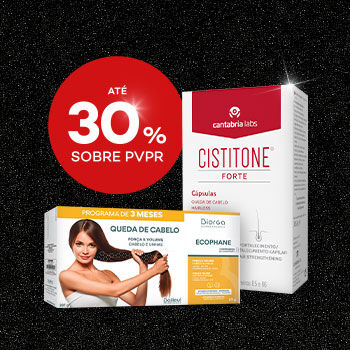  Destaque de suplementos para Pele, Cabelo e Unhas em campanha black friday com selo de desconto até 20% sobre preço de venda ao público recomendado.