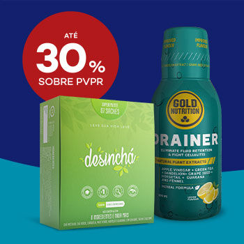 Produtos de Drenantes com selo de desconto até 30% sobre preço de venda ao público recomendado.