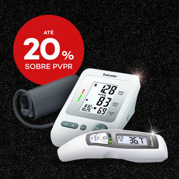 Equipamentos  Destaque de equipamentos de saúde em campanha black friday com selo de desconto até 20% sobre preço de venda ao público recomendado