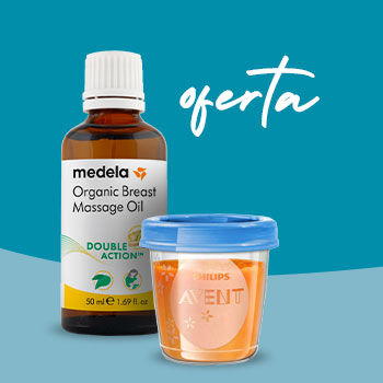 Óleo de Massagem para seios e Copo Philips com a palavra oferta