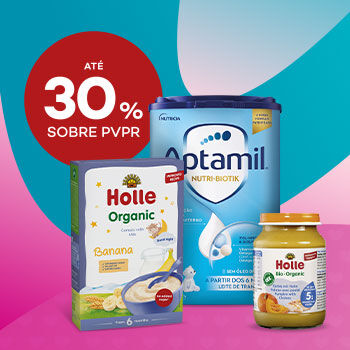 Alimentação infantil com desconto até 30% sobre preço de Venda ao Público Recomendado
