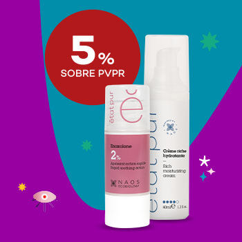 Marca Etat Pur com desconto 5% sobre Preço de Venda ao Público Recomendado.