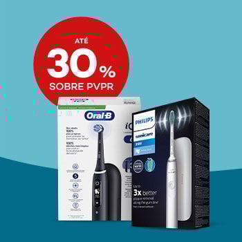 Escovas de Dentes El&eacute;tricas com selo de desconto 30% sobre pre&ccedil;o de venda ao p&uacute;blico recomendado.
