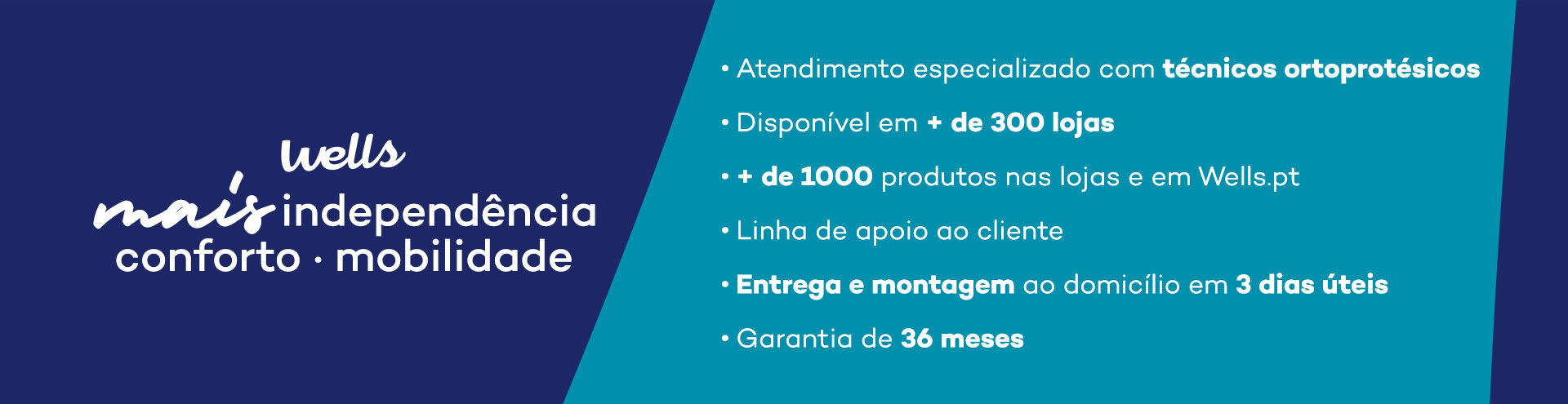 Wells, mais indepencia conforto e mobilidade 