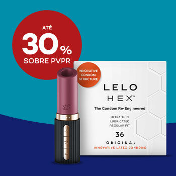 Produtos de Saúde Sexual com selo de desconto até 30% sobre preço de venda ao público recomendado.