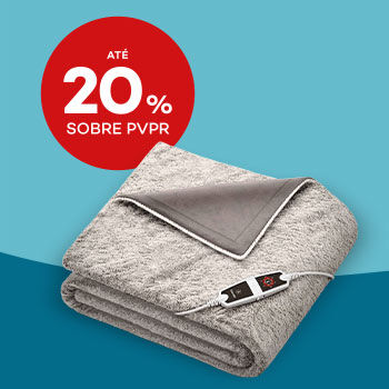 Higiene Cobertores El&eacute;tricos com selo de desconto 20% sobre pre&ccedil;o de venda ao p&uacute;blico recomendado.