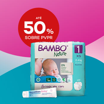 Produtos muda da fralda com desconto at&eacute; 50% sobre Pre&ccedil;o de Venda ao P&uacute;blico Recomendado.