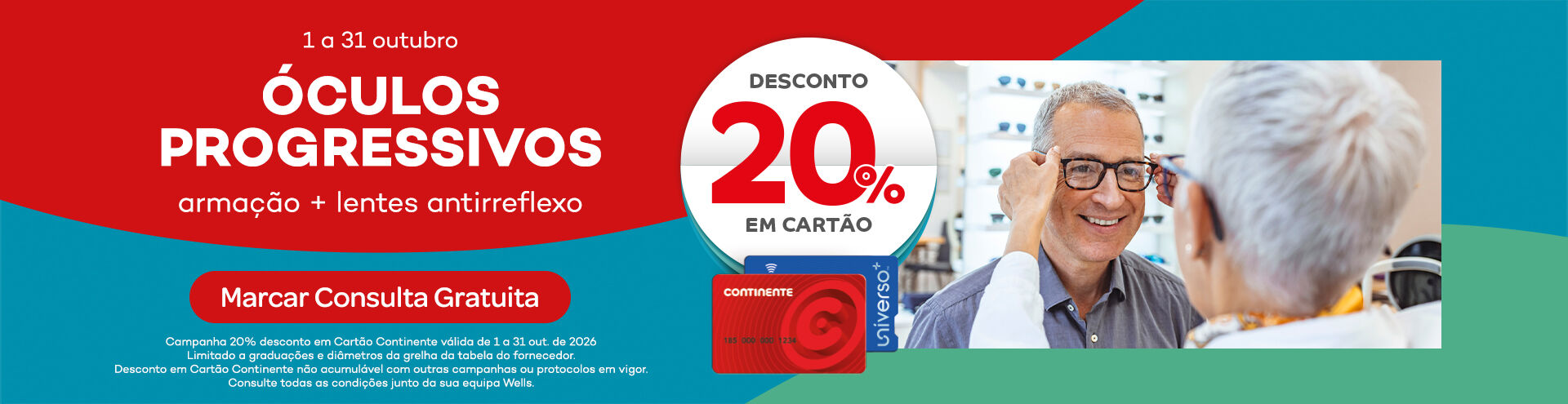 &Oacute;culos Progressivos com desconto 20% em cart&atilde;o