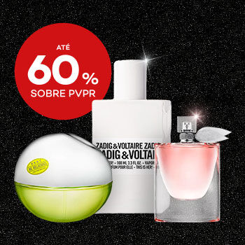 Perfumes Perfumes com selo até 60% sobre preço de venda ao público recomendado