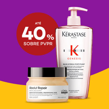 Produtos Cabelo Profesional  com desconto até 40% sobre Preço de Venda ao Público Recomendado.