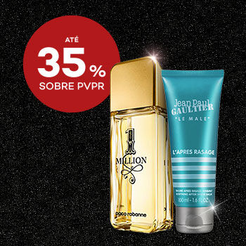 Destaque produtos Cuidados de Barba em campanha black friday com selo de desconto até 35% sobre preço de venda ao público recomendado