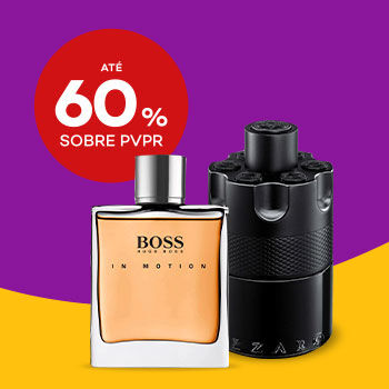 Perfumes Homem com selo de desconto at&eacute; 60% sobre pre&ccedil;o de venda ao p&uacute;blico recomendado.
