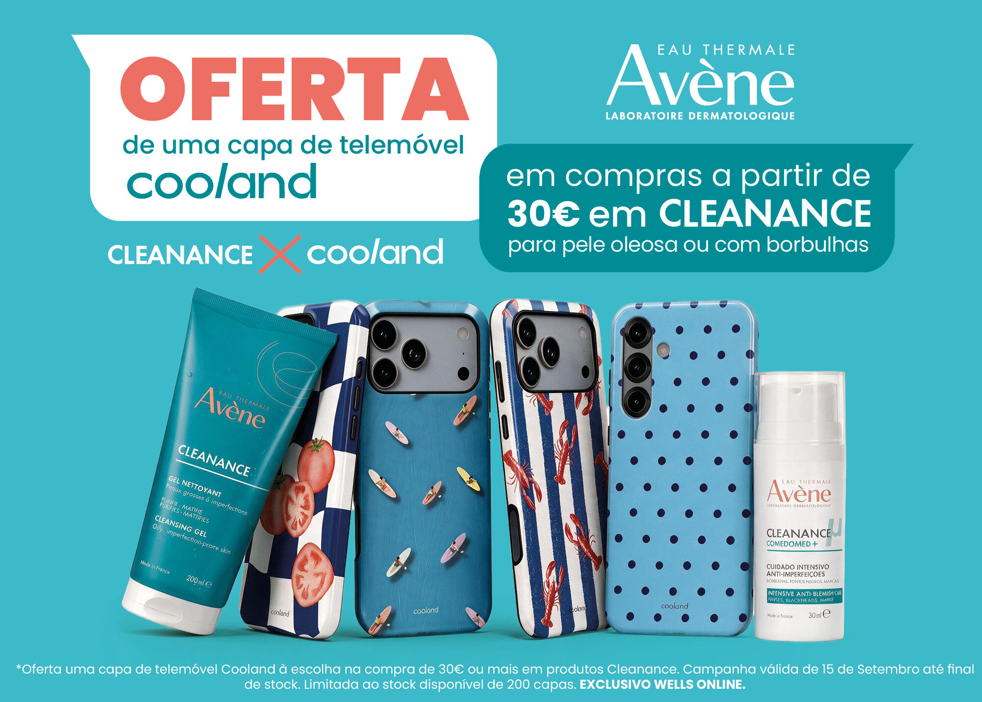 Oferta de uma capa Cooland em compras >30&euro; em Av&egrave;ne Cleanance
