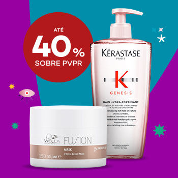 Produtos Cabelo Profissional  com desconto até 40% sobre Preço de Venda ao Público Recomendado.