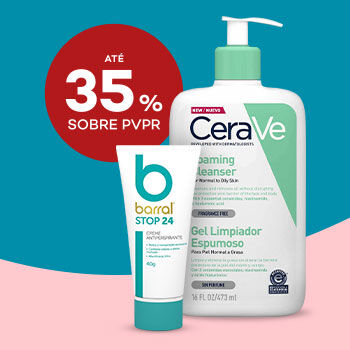 Produtos de Higiene com selo de desconto até 35% sobre preço de venda ao público recomendado.