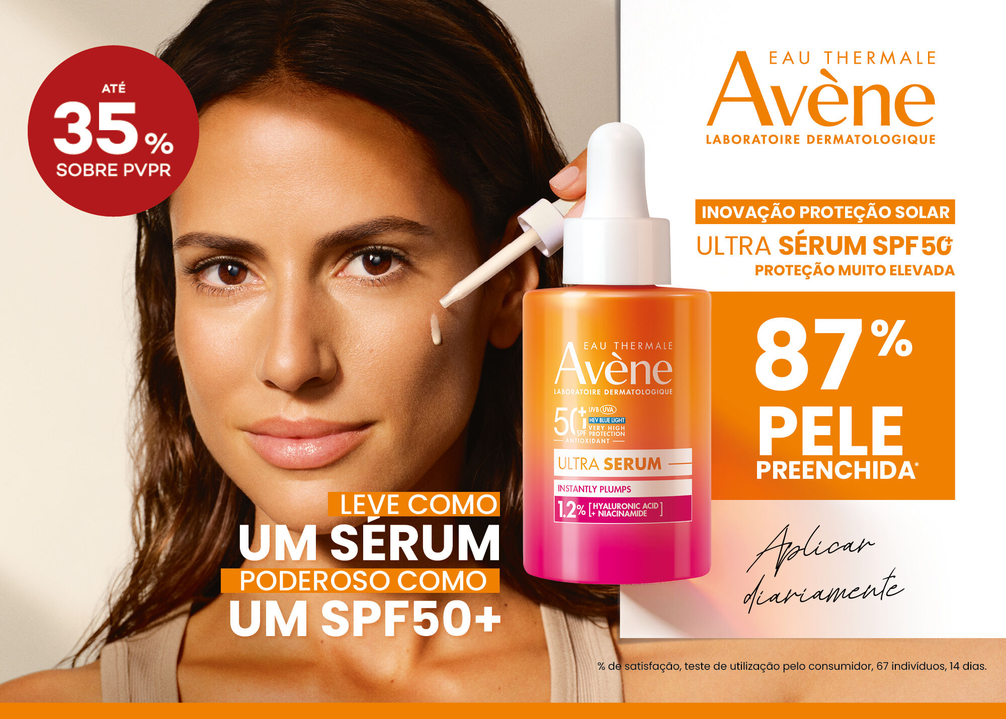 Av&egrave;ne Ultra S&eacute;rum SPF50 com selo at&eacute; 35% sobre pre&ccedil;o de venda ao p&uacute;blico recomendado