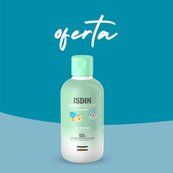 Mini Champô da marca isdin baby naturals comunicada com a palavra "ofertas"