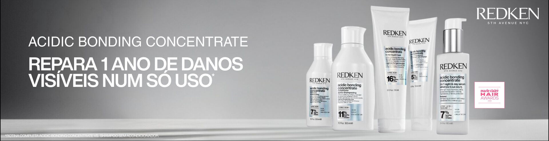 Redken Acidic Bonding Concentrate, repara 1 ano de danos visíveis num só uso.