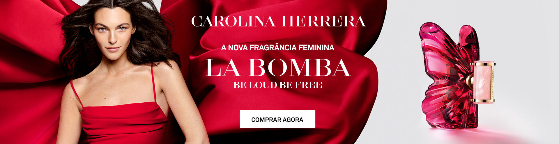 Carolina Herrera, a nova fragr&acirc;ncia feminina, La Bomba Be loud, be free. Compra j&aacute;!