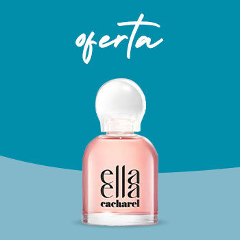 Oferta mini perfume Ella Ella da marca Cacharel com palavra "oferta"