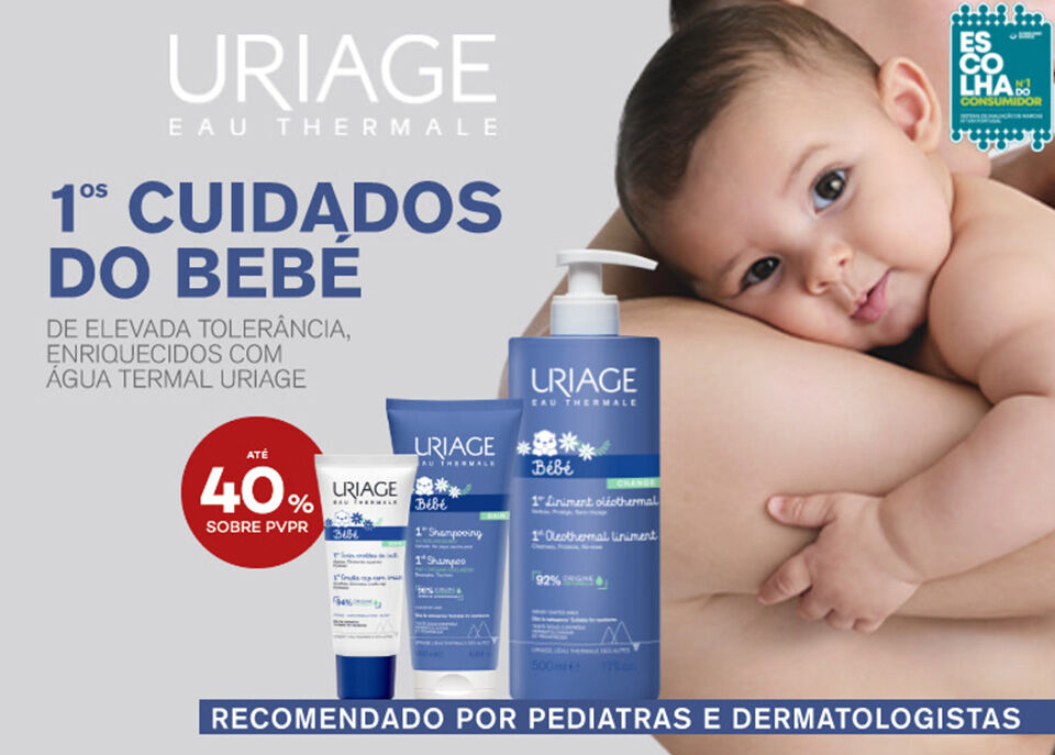 Gama Uriage com selo at&eacute; 40% sobre pre&ccedil;o de venda ao p&uacute;blico recomendado