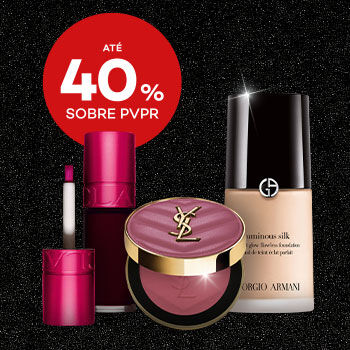 Produtos Maquilhagem Luxo com selo de desconto até 35% sobre preço de venda ao público recomendado.