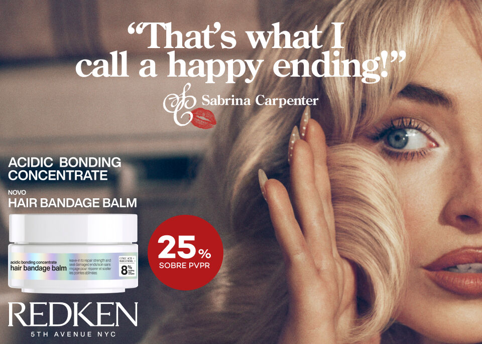 Novo Redken Acidic Bonding Concentrate com selo de 25% sobre pre&ccedil;o de venda ao publico recomendado