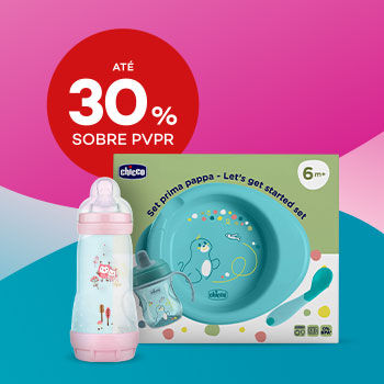 Destaque Puericultura de com selo de desconto at&eacute; 30% sobre pre&ccedil;o de venda ao p&uacute;blico recomendado.