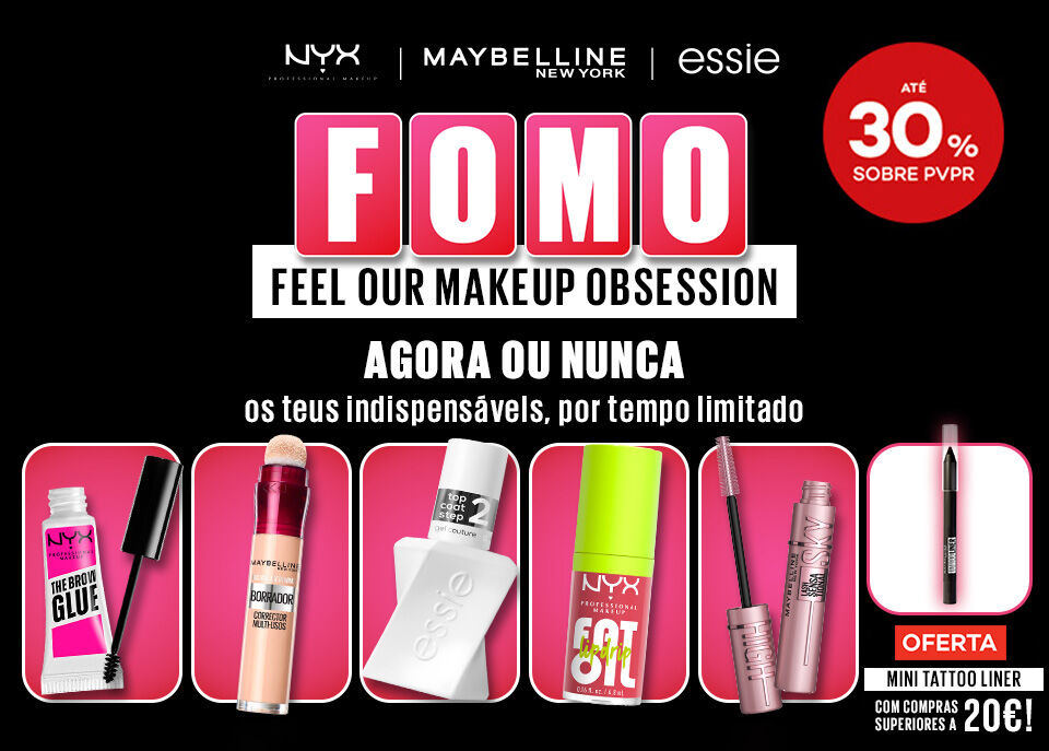 FOMO - Feel Our Makeup Obsession com oferta de l&aacute;pis em marcas selecionadas