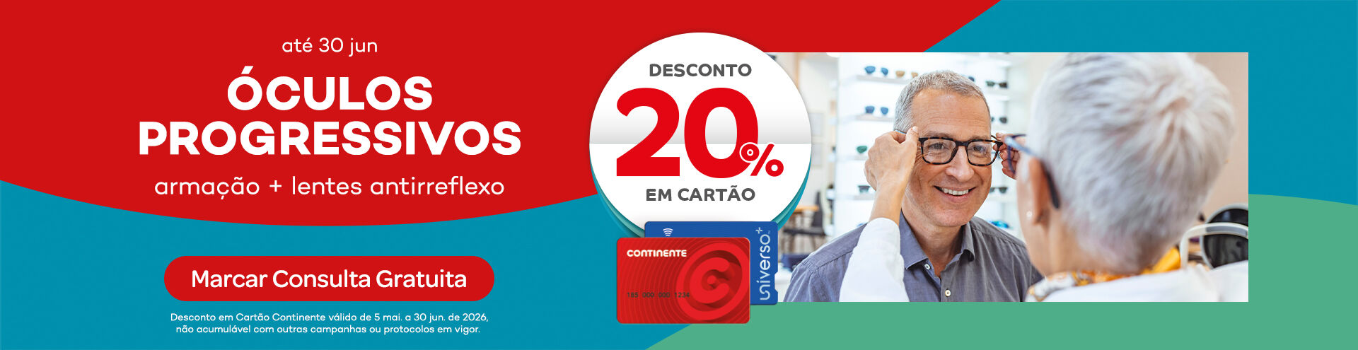 &Oacute;culos Progressivos com desconto 20% em cart&atilde;o