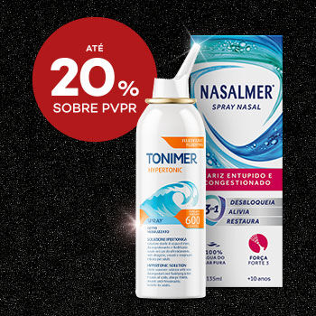 Destaque produtos Congestão Nasal em campanha black friday com selo de desconto até 30% sobre preço de venda ao público recomendado