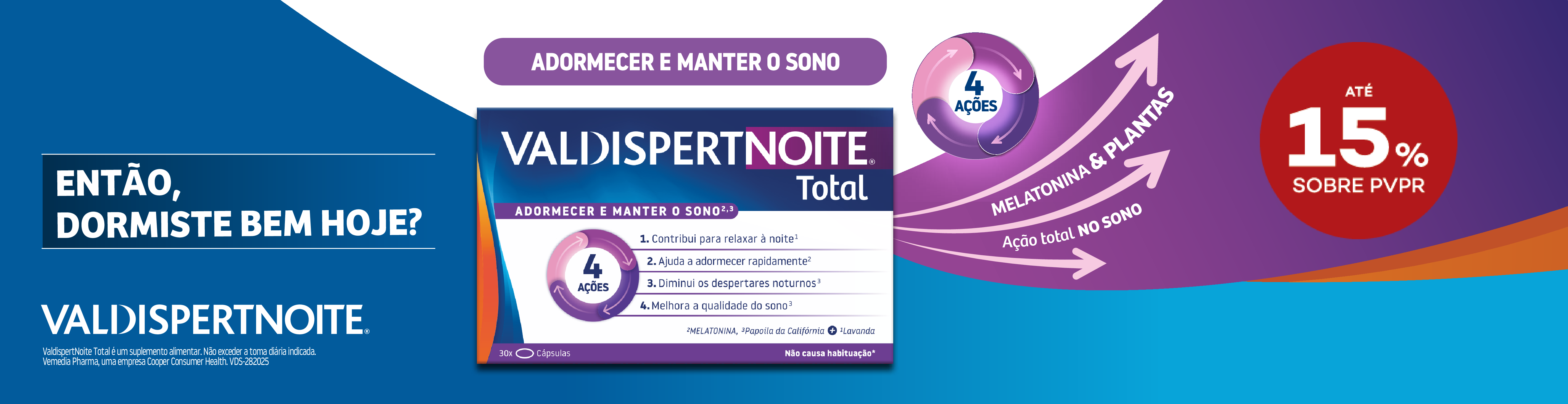 Valdispert noite, adormecer e manter o sono. Então, dormiste bem hoje? Produtos Valdispert com selo de desconto até 15% sobre preço de venda ao público recomendado. 