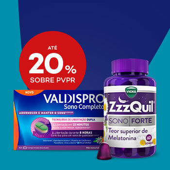 Suplementos Sono com desconto at&eacute; 20% sobre Pre&ccedil;o de Venda ao P&uacute;blico Recomendado.