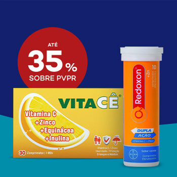 Suplementos de imunidade com até 50% sobre preço de Venda ao Público Recomendado