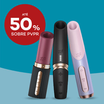 Produtos da marca Satisfyer com até 50% de desconto sobre preço de Venda ao Público Recomendado