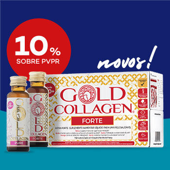 Nova marca: Gold Collagen com selo de 10% sobre preço de venda ao público recomendado