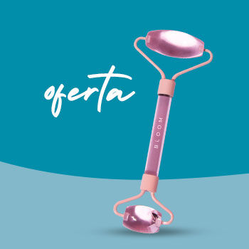 Rolo Facial cor de rosa com a palavra oferta